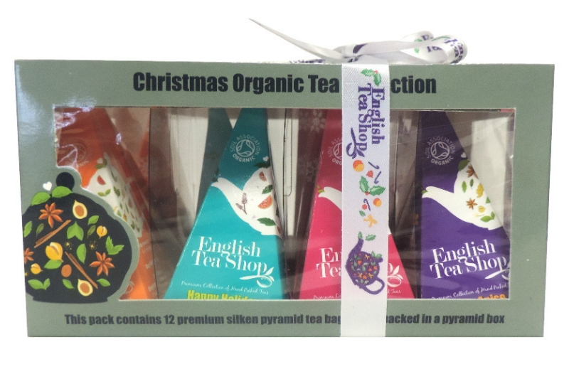 Green Santa Assorted Christmas Tea Collection, Organic 12 Bags (English Tea Shop)