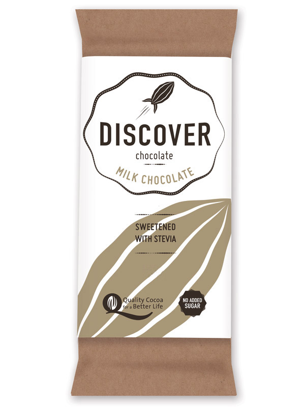 Milk Chocolate with Stevia 49g (Discover Chocolate)