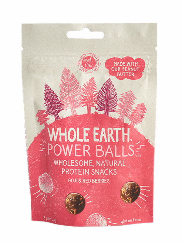 Peanut Power Balls with Goji & Red Berry x5 balls (Whole Earth)