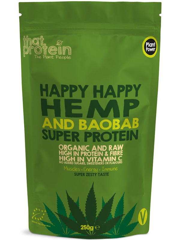 Happy Happy Hemp and Baobab Super Protein, Organic 250g (That Protein)