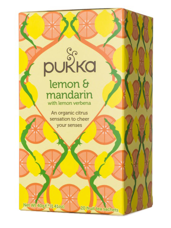 Lemon & Mandarin Tea, Organic 20 x Sachets (Pukka)