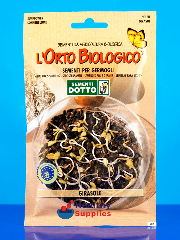 Sunflower Sprouting Seeds L'Orto Biologico 30g Healthy Supplies