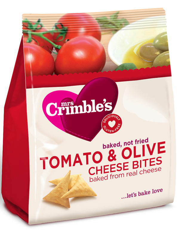 Tomato & Olive Cheese Bites, Gluten-Free 60g (Mrs Crimble's)