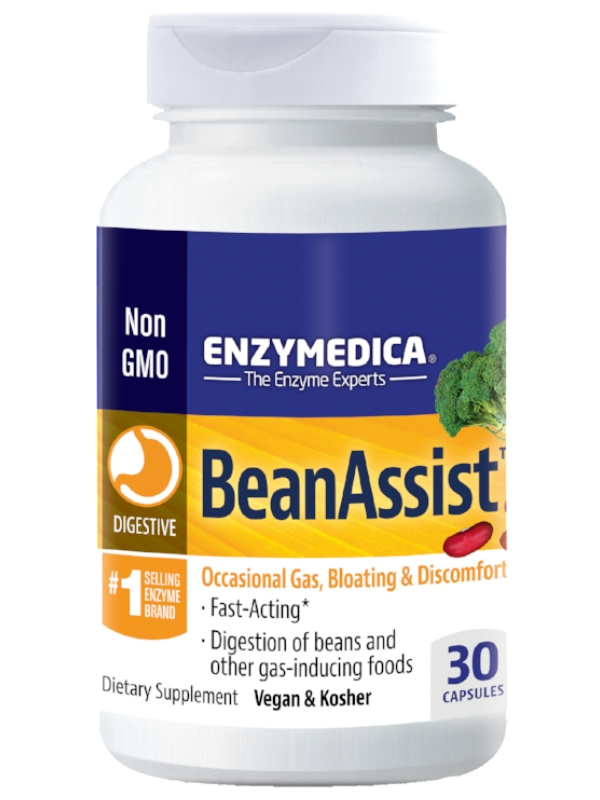 BeanAssist Digestive Supplements, 30 Capsules (Enzymedica)
