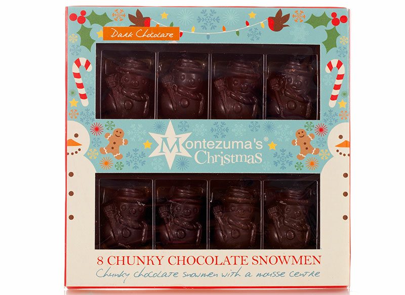 Dark Chocolate Snowmen, Organic 110g (Montezuma's)