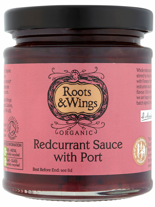 Organic Redcurrant Sauce with Port 200g (Roots & Wings)