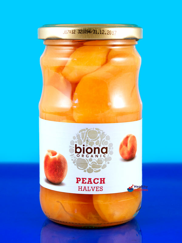Peach Halves in Juice, Organic 350g (Biona)