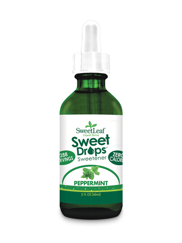 Natural Stevia Sweetdrops 60ml, Peppermint (SweetLeaf)