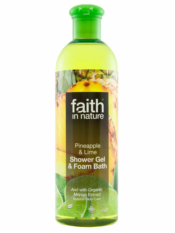 Pineapple & Lime Shower Gel & Foam Bath 400ml (Faith in Nature)