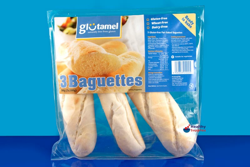 Gluten Free Baguettes 3 x 100g (Glutamel)