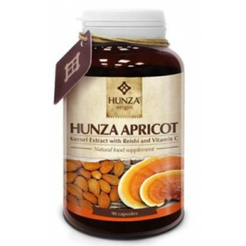 Apricot Kernel Extract with Reishi and Vitamin C, 90 Capsules (Hunza