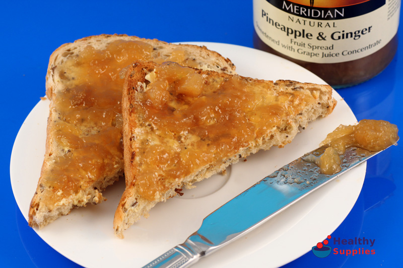 Meridian Pineapple And Ginger Jam 284g Healthy Supplies
