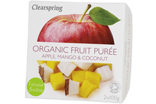 Organic Fruit Puree Apple, Mango & Coconut (2x100g) (Clearspring)