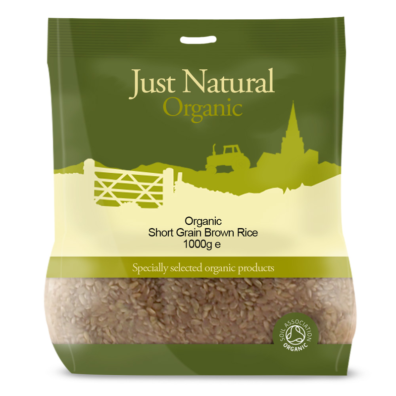 Short Grain Brown Rice 1000g, Organic (Just Natural Organic)