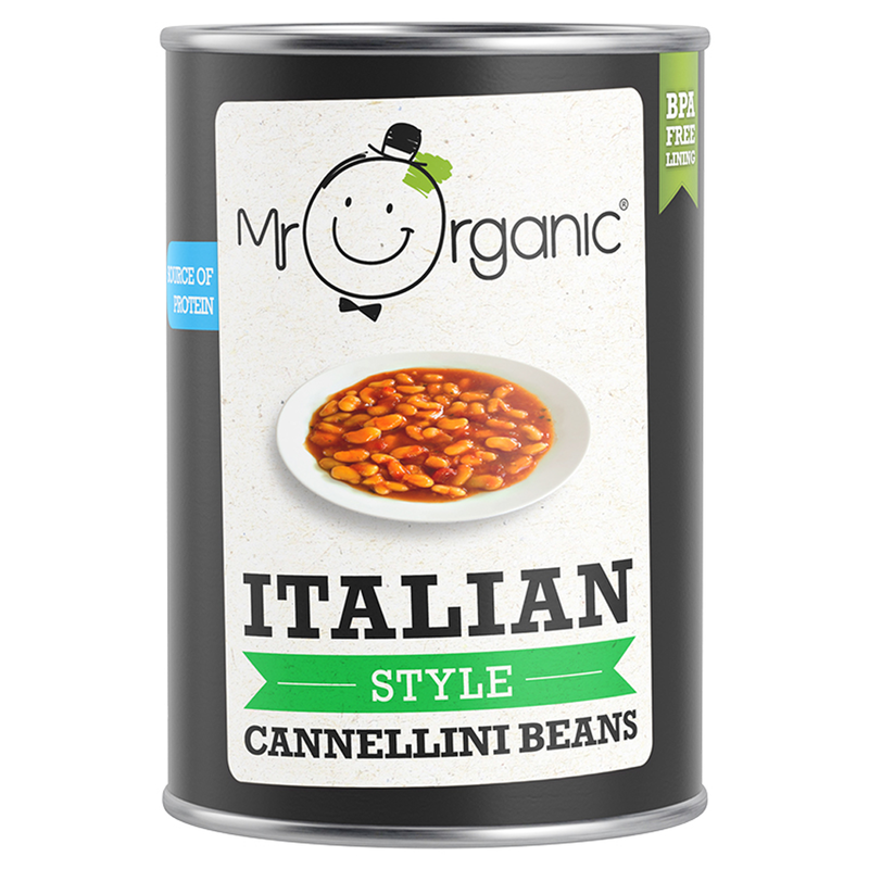 Organic Italian Style Cannellini Beans 400g (Mr Organic)
