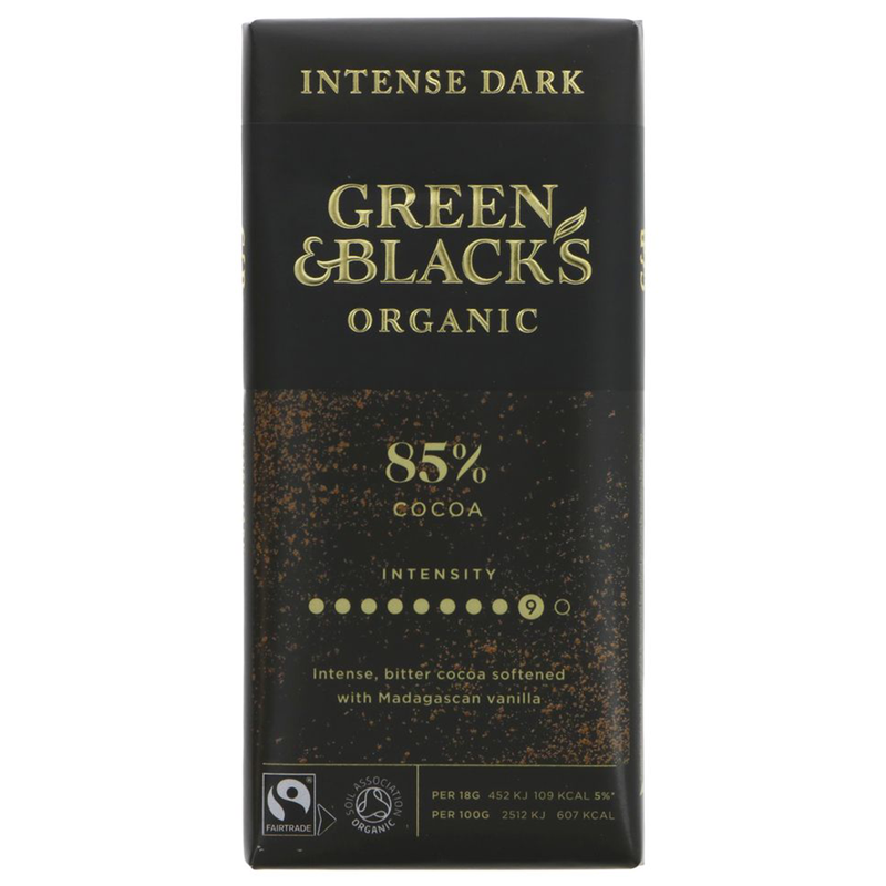 Organic 85% Cocoa Dark Chocolate 90g (Green & Blacks)