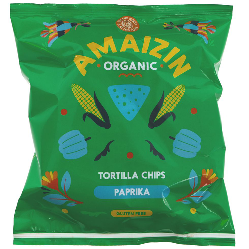 Organic Paprika Corn Chips 75g (Amaizin)
