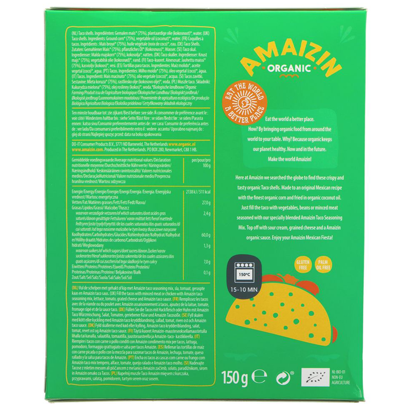 Organic Taco Shells 150g (Amaizin) Healthy Supplies