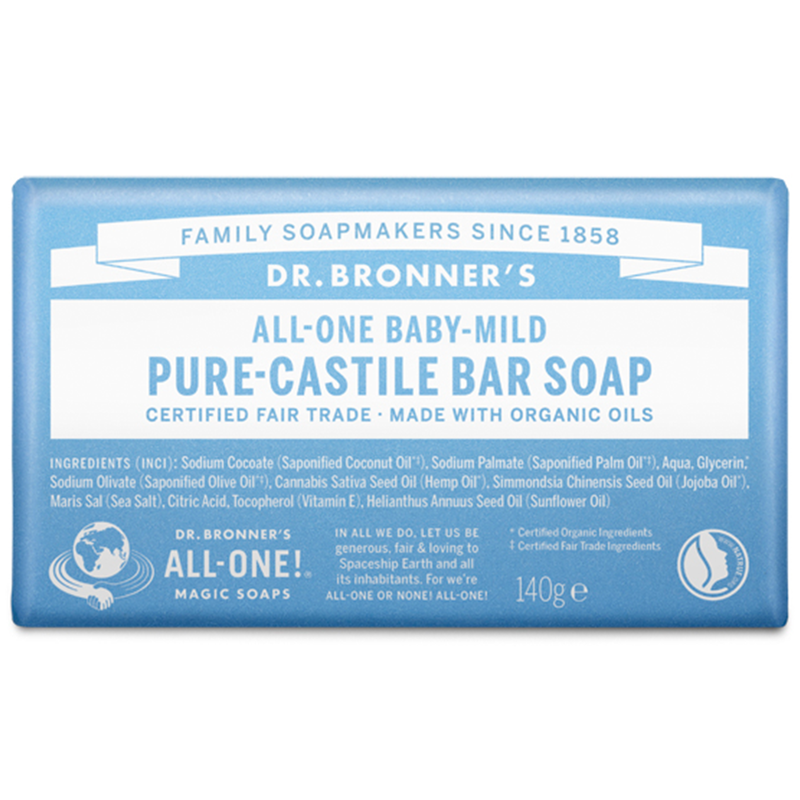 All-One Baby Mild Pure Castile Soap Bar 140g (Dr. Bronner's)