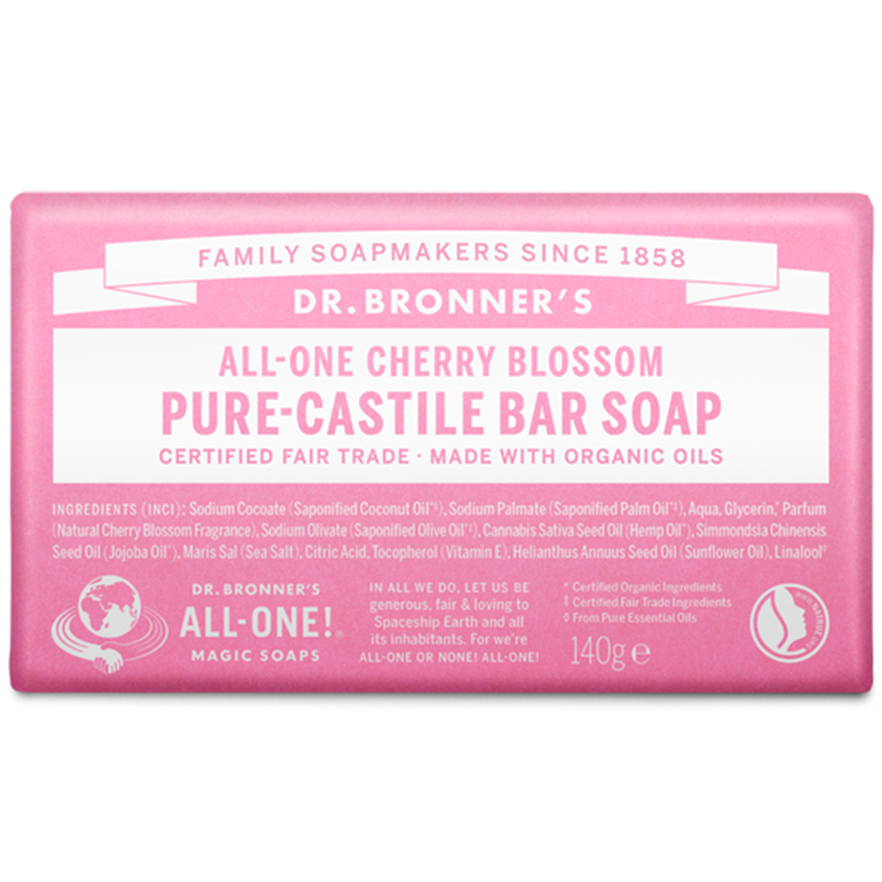 All-One Cherry Blossom Soap Bar 140g (Dr Bronner's)