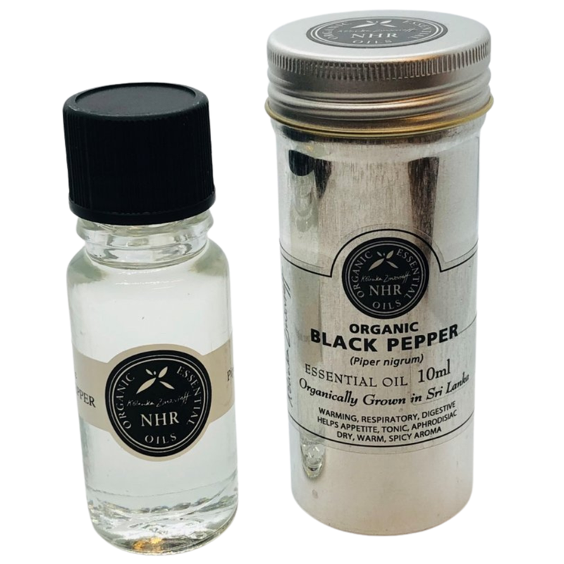 Organic Food Grade Black Pepper Oil 10ml (NHR Organic Oils) Healthy