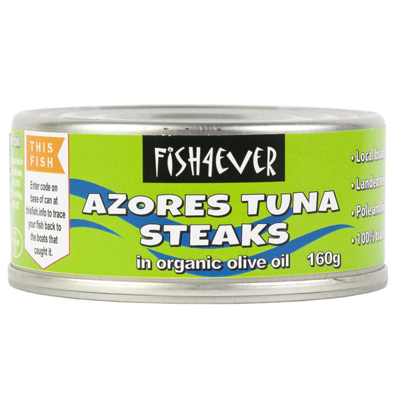 Skipjack Tuna Steaks in Olive Oil 160g (Fish4Ever) Healthy Supplies