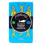 Organic Whole Sardines in Sunflower Oil 120g (Fish4Ever)
