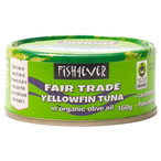 Organic Fair Trade Yellowfin Tuna Fish in Olive Oil 160g (Fish4Ever)