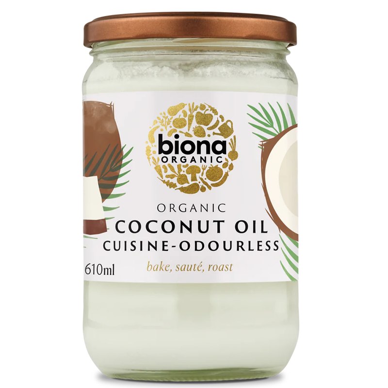 Organic Mild & Odourless Coconut Oil Cuisine 610ml (Biona) Healthy