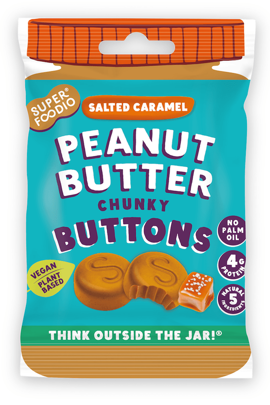 Salted Caramel Peanut Butter Buttons 20g (Superfoodio) Healthy Supplies