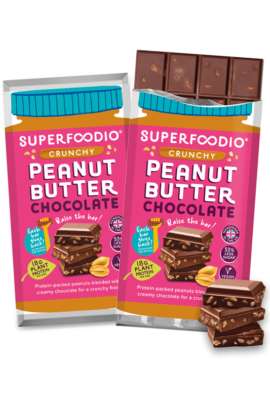 Crunchy Peanut Butter Chocolate 90g (Superfoodio)