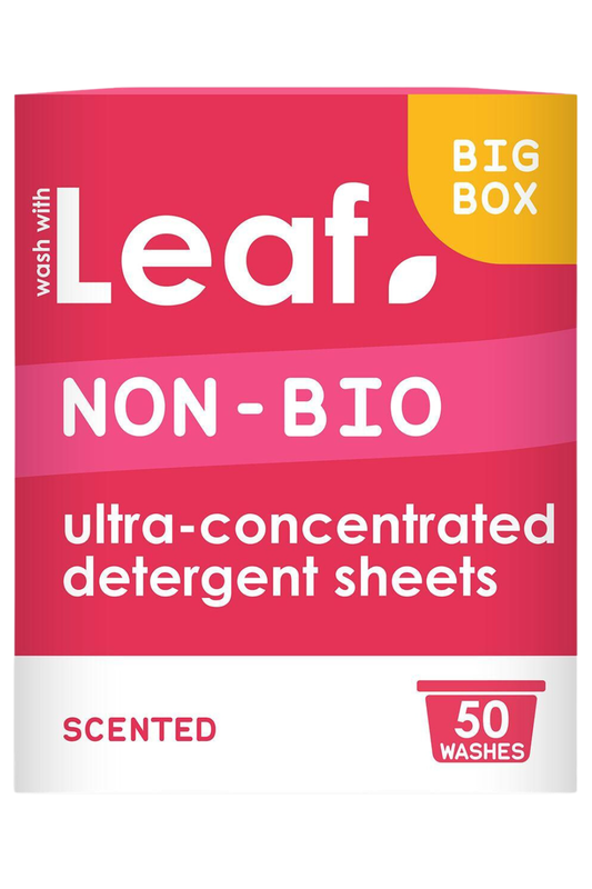 Non Bio Laundry Detergent Sheets 50 Pack (Wash With Leaf)
