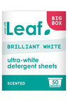Brilliant White Laundry Detergent Sheets 50 Pack (Wash With Leaf)