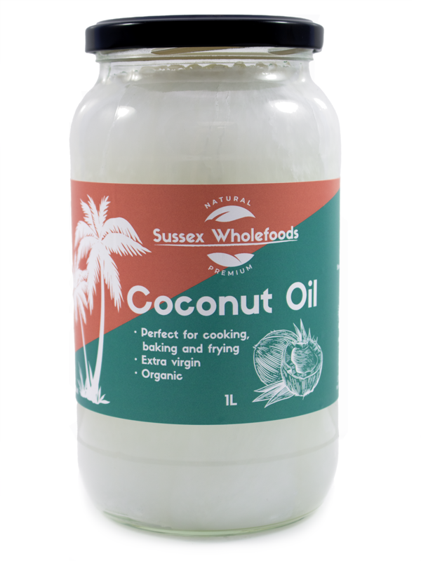 Organic Extra Virgin Coconut Oil 1 Litre (Sussex Wholefoods) Healthy