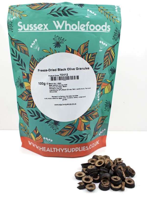 Freeze-Dried Black Olive 100g (Sussex Wholefoods)