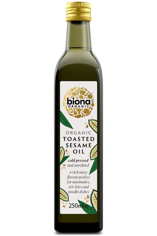 Organic Cold Pressed Toasted Sesame Seed Oil 250ml (Biona) Healthy
