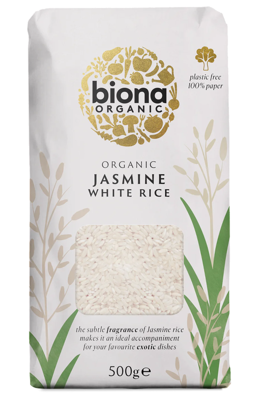 Organic White Jasmine Rice 500g (Biona)