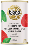 Organic Chopped Peeled Tomatoes with Basil 400g (Biona)