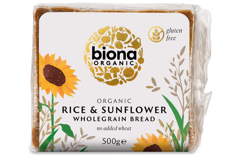 Organic Rice & Sunflower Wholegrain Bread 500g (Biona)