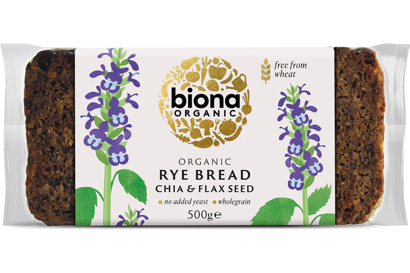 Organic Rye Bread with Chia & Flax Seeds 500g (Biona) Healthy Supplies