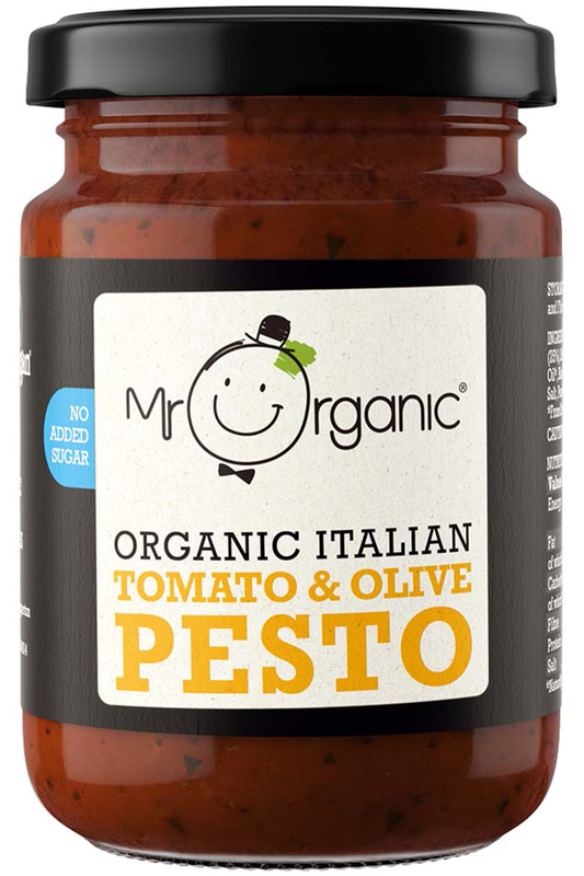 Organic Tomato & Olive Pesto 130g (Mr Organic)