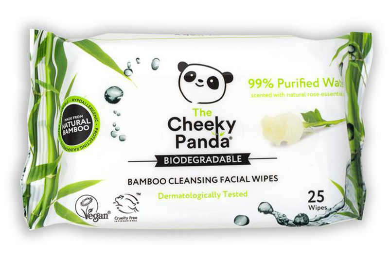 Bamboo Rose Scented Facial Cleansing Wipes x 25 (Cheeky Panda)