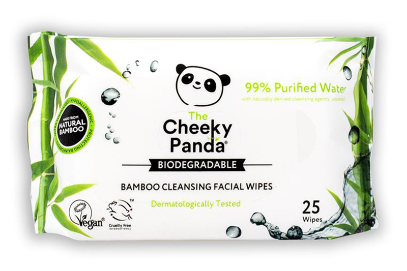 Bamboo Unscented Facial Cleansing Wipes x 25 (Cheeky Panda)