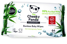 Bamboo Fragrance Free Baby Wipes x 64 (Cheeky Panda)