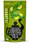 Organic Fairtrade Green Tea & Lemon Loose Leaf Tea 80g (Clipper)