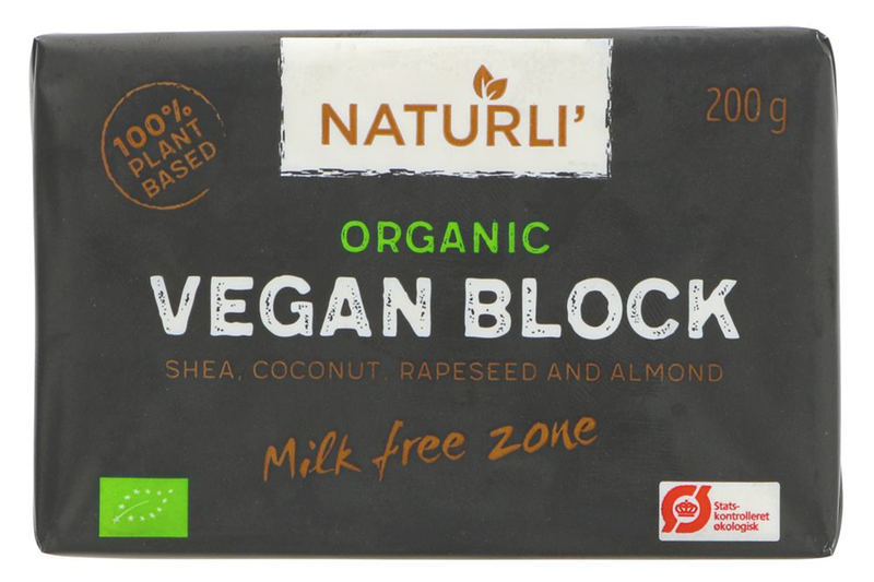 Organic Vegan Butter Block 200g (Naturli') Healthy Supplies