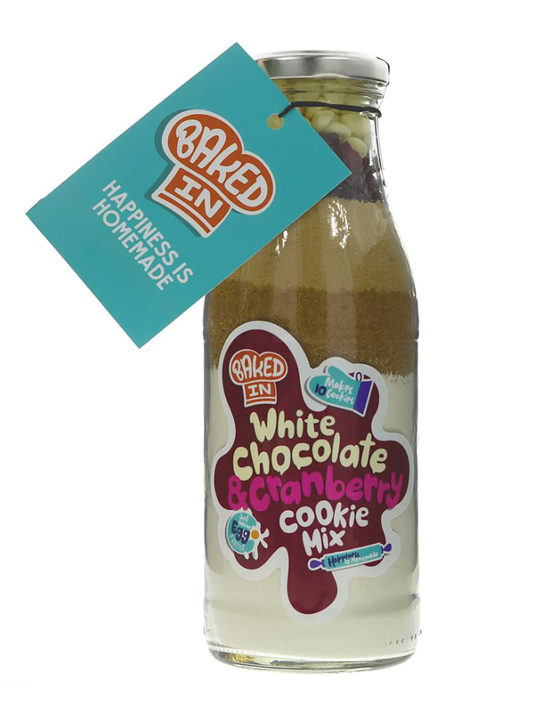 White Chocolate and Cranberry Cookie Mix 377g (Bakedin)