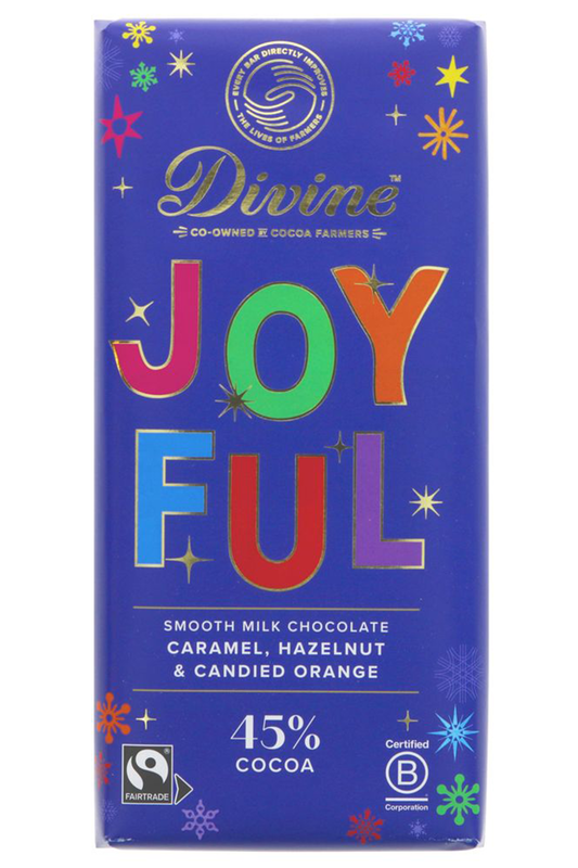 45% Milk Chocolate Joyful Bar 180g (Divine)