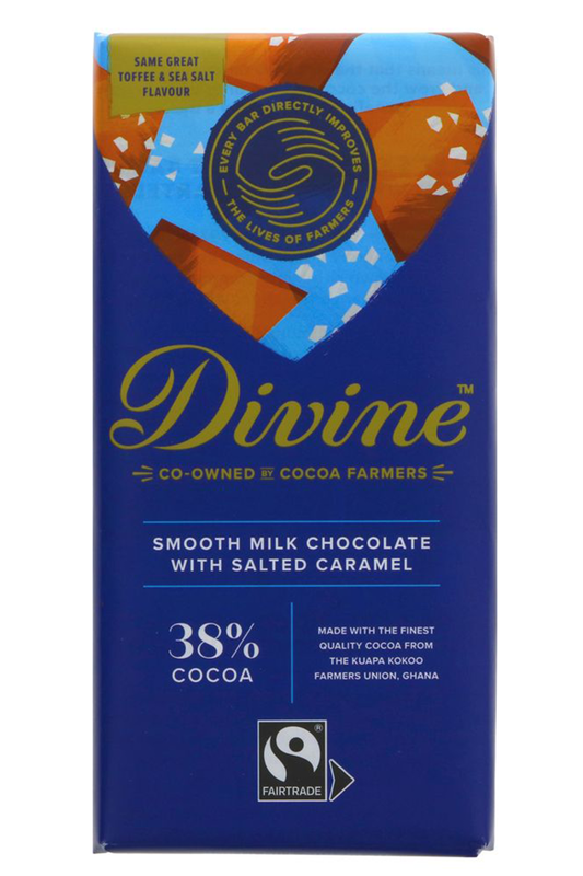 Milk Chocolate with Salted Caramel 90g (Divine)