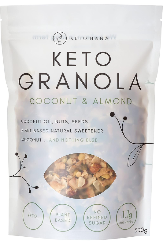 Plant Based Coconut & Almond Keto Granola 300g (Keto Hana) Healthy